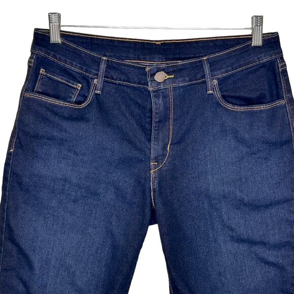 Levi's Womens Dark Wash Jean Shorts Rolled Cuff Size 31 - Picture 2 of 7